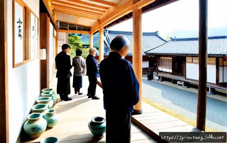 지역 문화예술 활성화 사례 - Photorealistic regional cultural arts revitalization scene in a Japanese town, a restored traditiona...